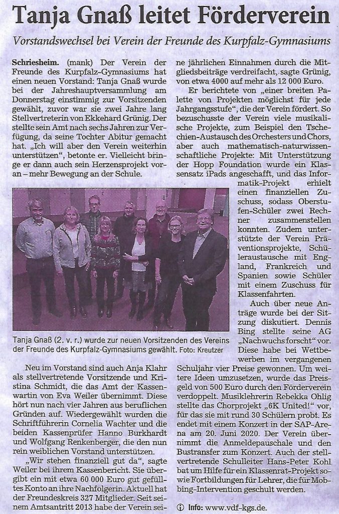 Jahreshauptversammlung des VdF