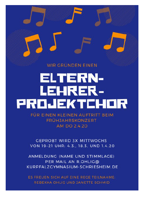 Neues Chor Projekt am KGS: